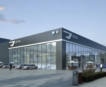 Modern Appearance Of Commercial Building-ID:200383904