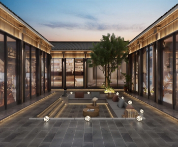 New Chinese Style Courtyard/landscape-ID:520592933