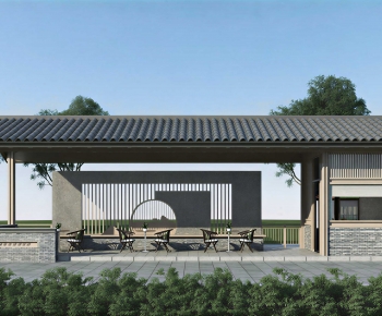 New Chinese Style Courtyard/landscape-ID:899689911