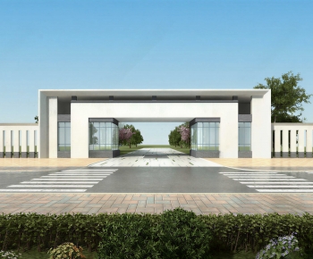 Modern Facade Element-ID:887140044