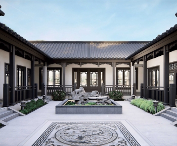 New Chinese Style Courtyard/landscape-ID:925997027