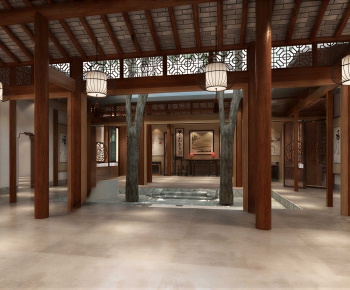 New Chinese Style Exhibition Hall-ID:990832097