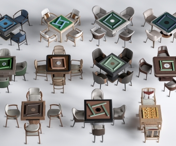 Modern Mahjong Tables And Chairs-ID:814349897