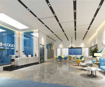 Modern Office Reception Desk-ID:927160982