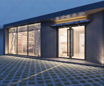 Modern Facade Element-ID:727965124