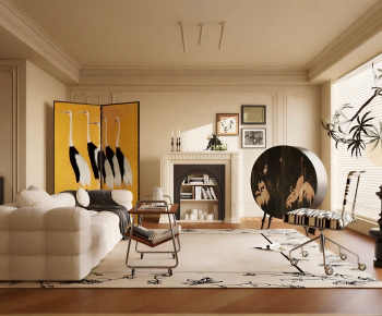 New Chinese Style A Living Room-ID:776520015