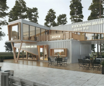 Modern Appearance Of Commercial Building-ID:408866888