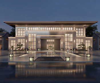 New Chinese Style Appearance Of Commercial Building-ID:506499054