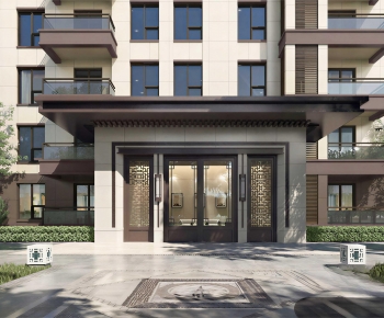 New Chinese Style Facade Element-ID:559246067