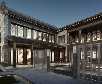 New Chinese Style Courtyard/landscape-ID:955782899