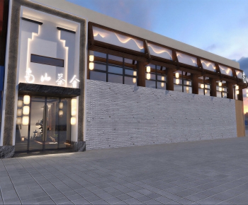 New Chinese Style Appearance Of Commercial Building-ID:346996077