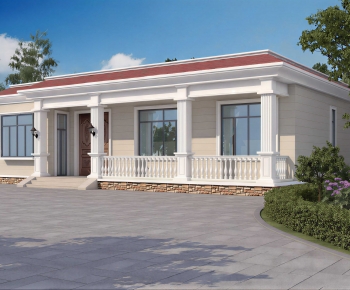 Simple European Style Villa Appearance-ID:147006037