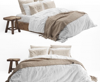 Modern Double Bed-ID:119477993