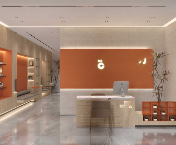 Modern Office Reception Desk-ID:370465043