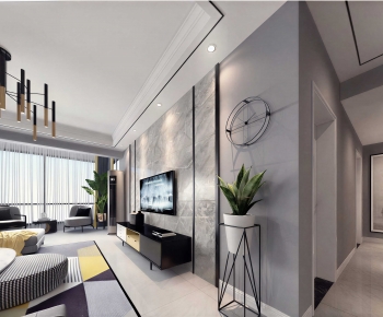 Modern A Living Room-ID:672280077