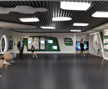 Modern Exhibition Hall-ID:350158937