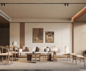 New Chinese Style A Living Room-ID:452245002