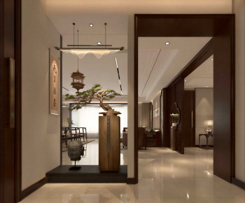 New Chinese Style Hallway-ID:750619897