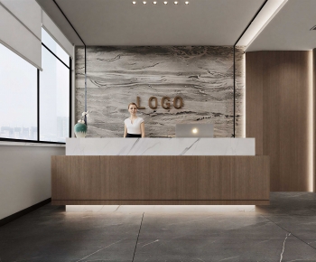 Modern Office Reception Desk-ID:198469267