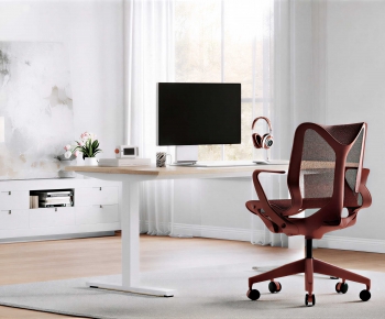 Modern Computer Desk And Chair-ID:533781057