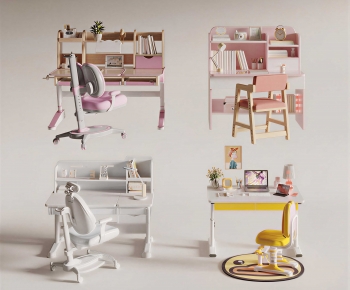 Modern Computer Desk And Chair-ID:309170968