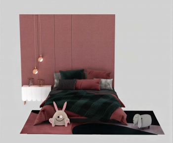 Modern Double Bed-ID:795519113