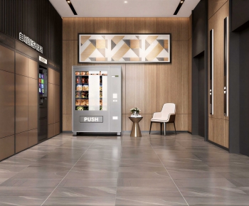 Modern Office Elevator Hall-ID:758874895