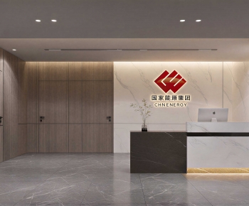 Modern Office Reception Desk-ID:477221091