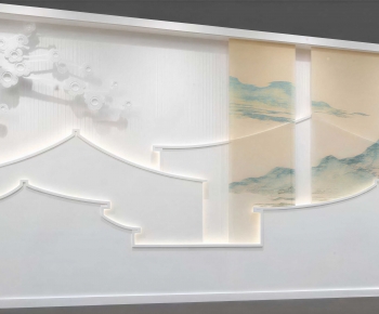 New Chinese Style TV Wall-ID:240935093