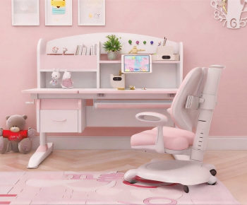 Modern Computer Desk And Chair-ID:330673939