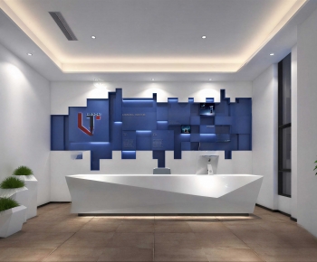 Modern Office Reception Desk-ID:901250828