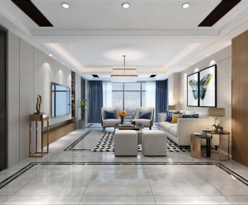 Modern A Living Room-ID:743387944