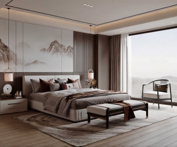 New Chinese Style Bedroom-ID:992689135