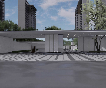 Modern Facade Element-ID:725167042