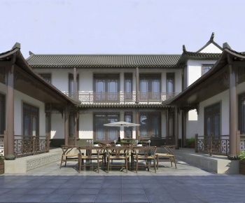 New Chinese Style Courtyard/landscape-ID:880363949