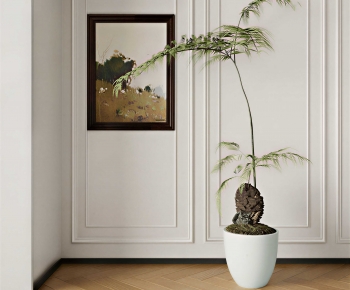 Modern Potted Green Plant-ID:657067066