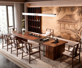 New Chinese Style Tea Tables And Chairs-ID:565989065