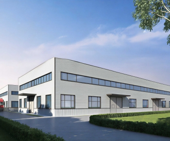 Modern Industrial Building-ID:717042926