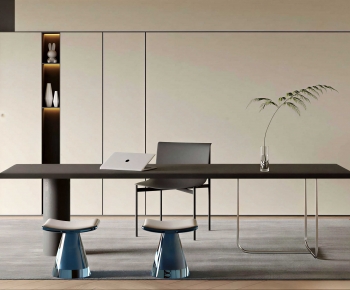 Modern Computer Desk And Chair-ID:950844054