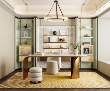 现代轻奢书房-3204977