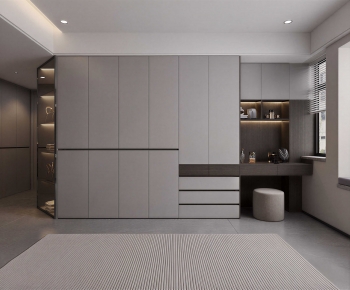 Modern Clothes Storage Area-ID:391133071