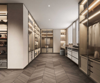 Modern Clothes Storage Area-ID:423222067