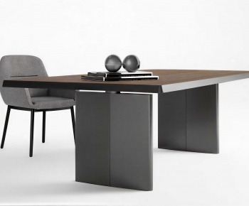 Modern Computer Desk And Chair-ID:374081149