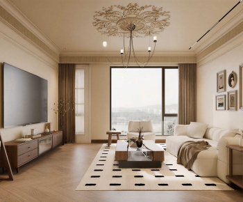 Modern A Living Room-ID:613266946