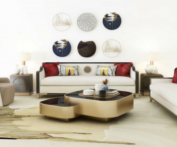 New Chinese Style Sofa Combination-ID:672590973