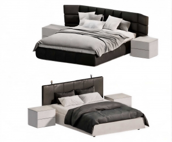 Modern Double Bed-ID:895939115