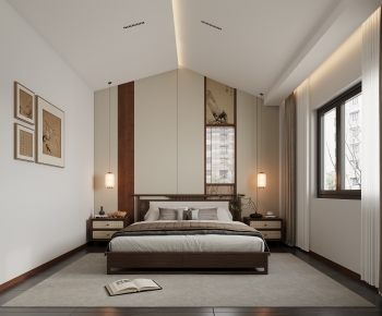 New Chinese Style Bedroom-ID:380981921