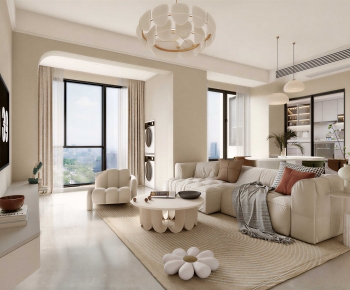 Modern A Living Room-ID:383699895