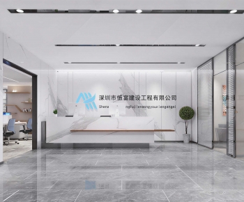 Modern Office Reception Desk-ID:603209022