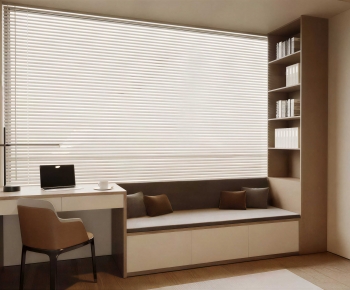 Modern Computer Desk And Chair-ID:890858895